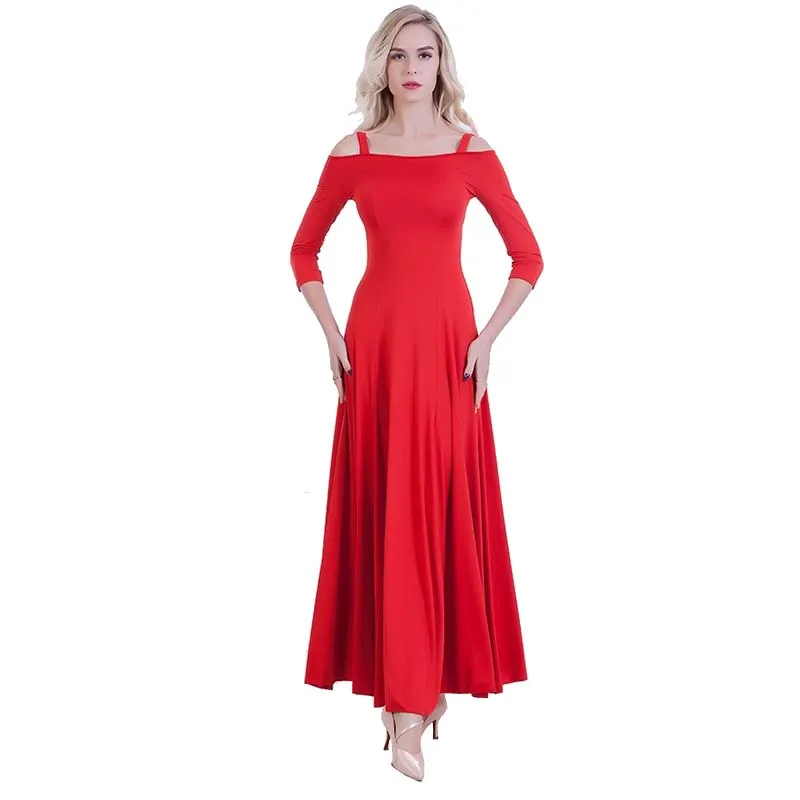 A-Line Maxi Ballroom Dress