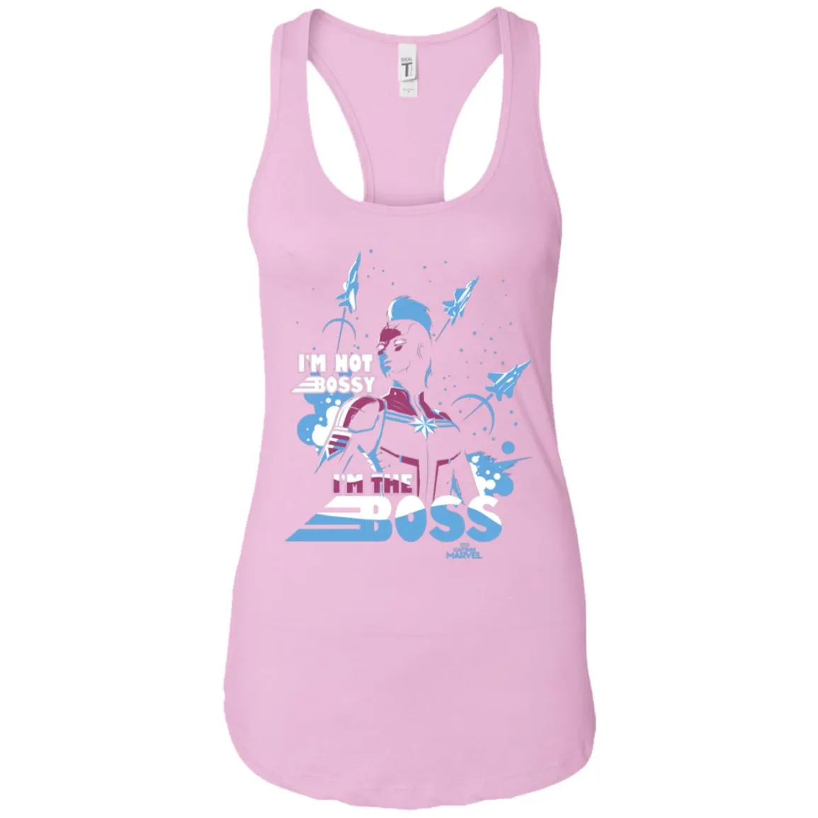 Captain Marvel I'm The Boss Space Blue Red Women Tank Top