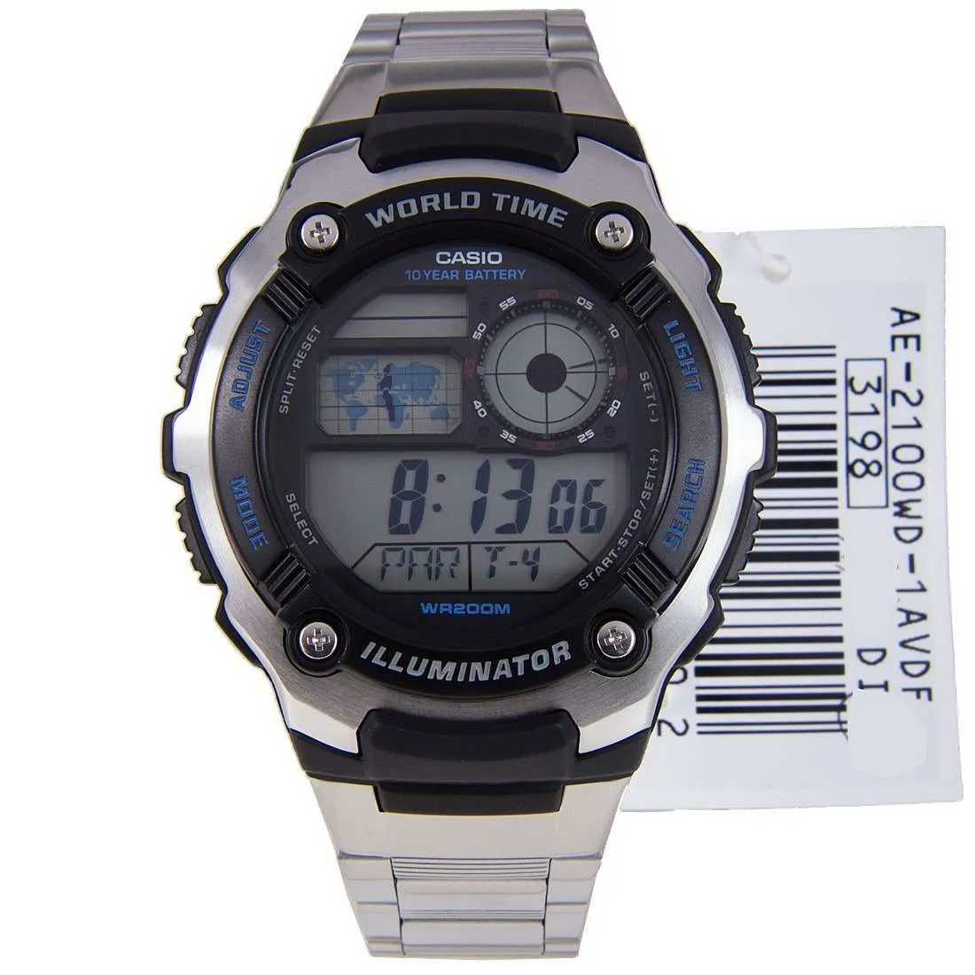 Casio AE-2100WD-1A Silver Stainless Watch Men