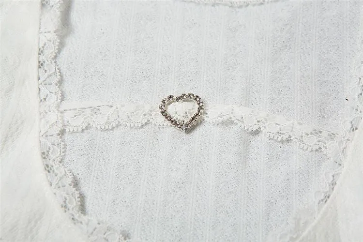 Chic Kitty Crop Top Pom Pom Cardigan Two Piece Set