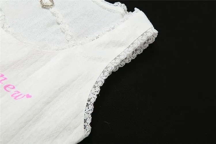 Chic Kitty Crop Top Pom Pom Cardigan Two Piece Set
