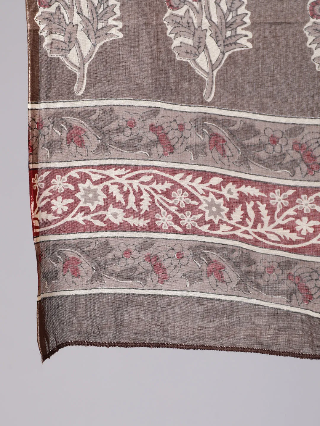 Ethnic Motifs Printed Pure Cotton Kurta With Trousers & Dupatta - The Nks Plus
