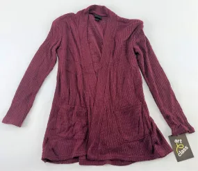 Girls' Art Class™ Long Open Burgundy Cardigan with Pockets, Open Sweater - New