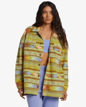 Happy Camper Shacket - KIWI