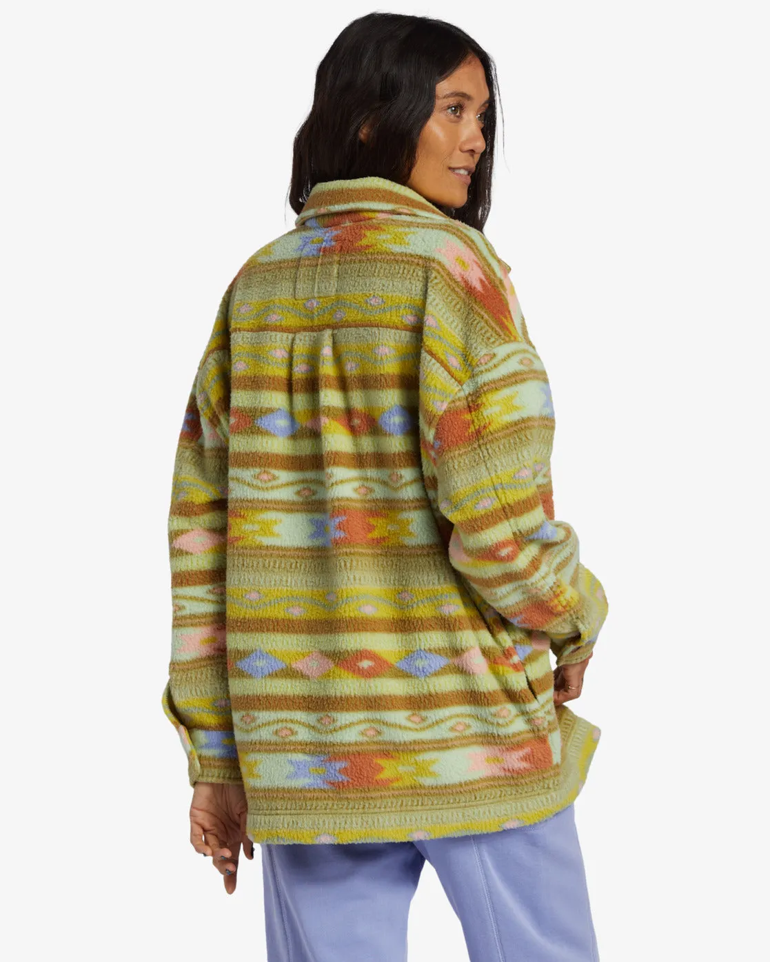Happy Camper Shacket - KIWI