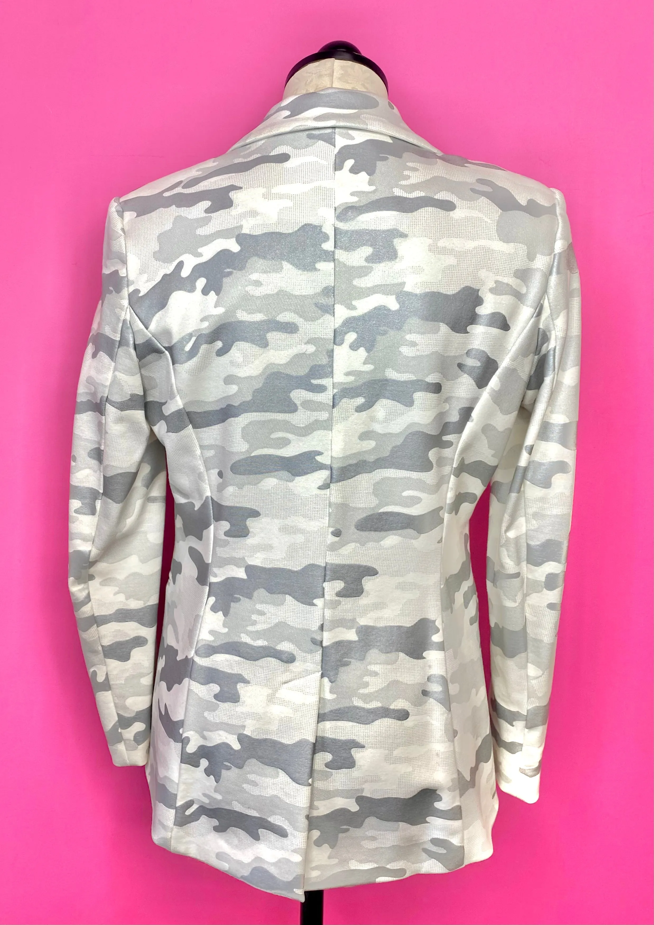 INSIGHT NY GREY CAMO PONTE BLAZER - 8