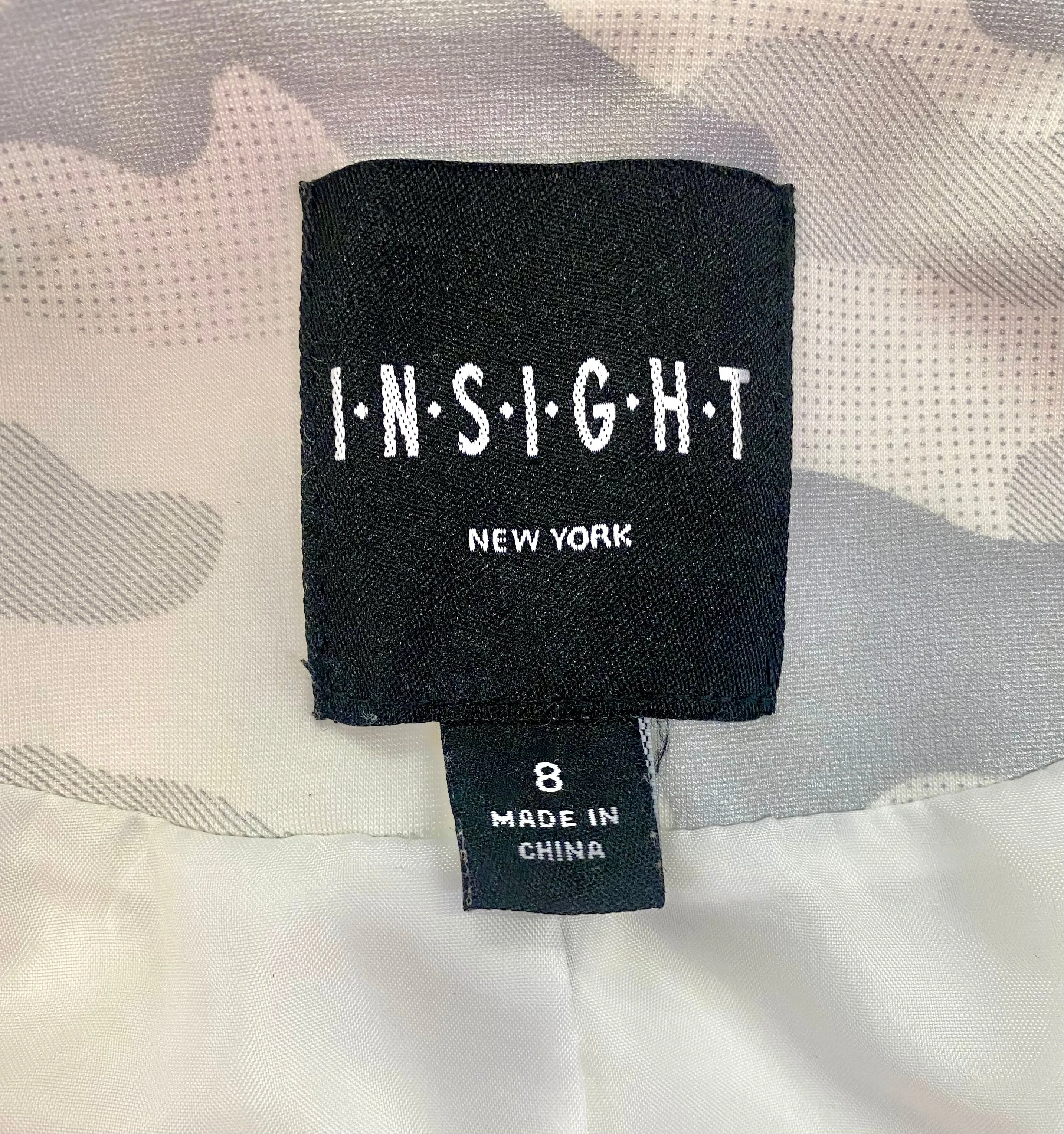 INSIGHT NY GREY CAMO PONTE BLAZER - 8