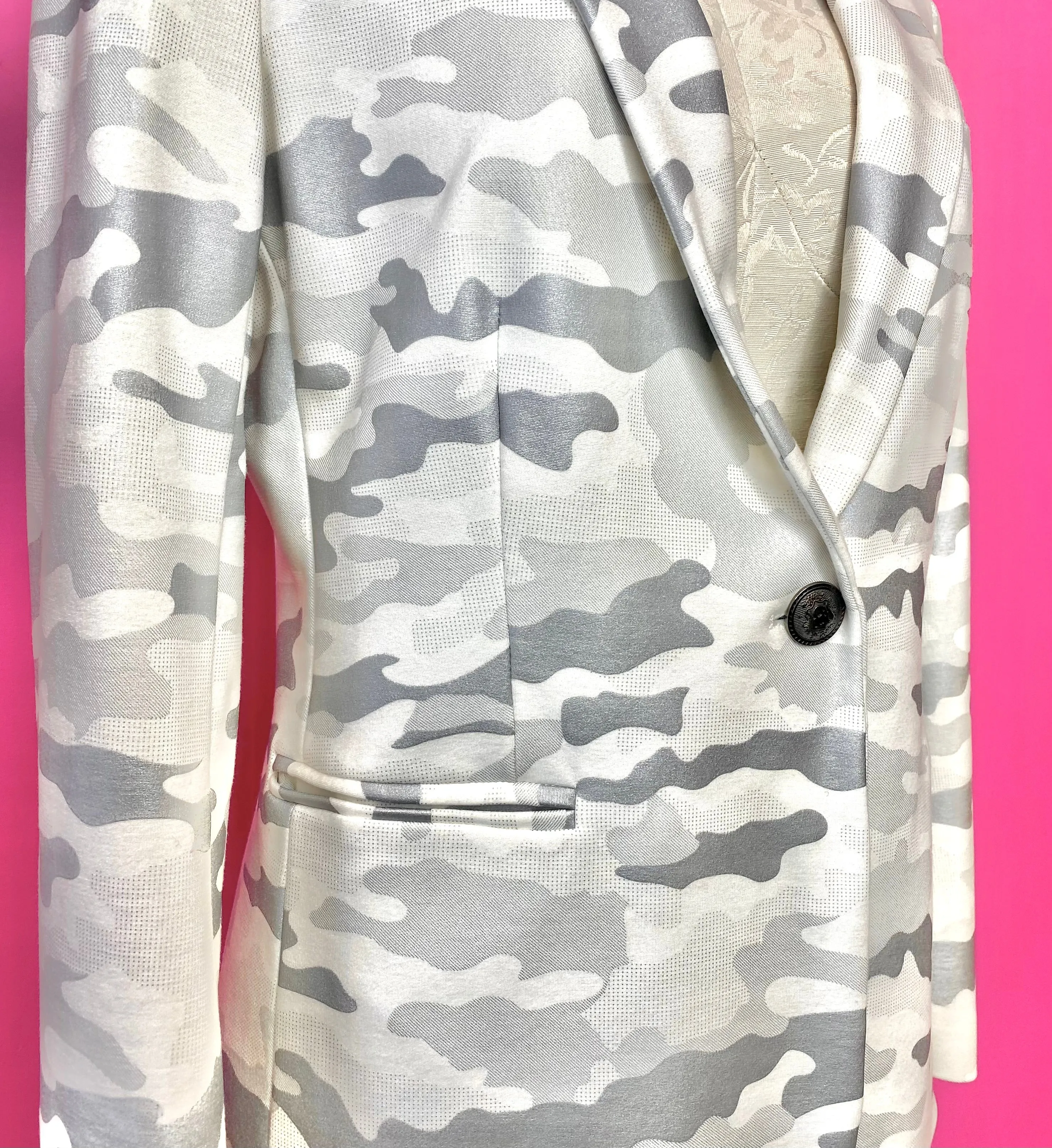 INSIGHT NY GREY CAMO PONTE BLAZER - 8