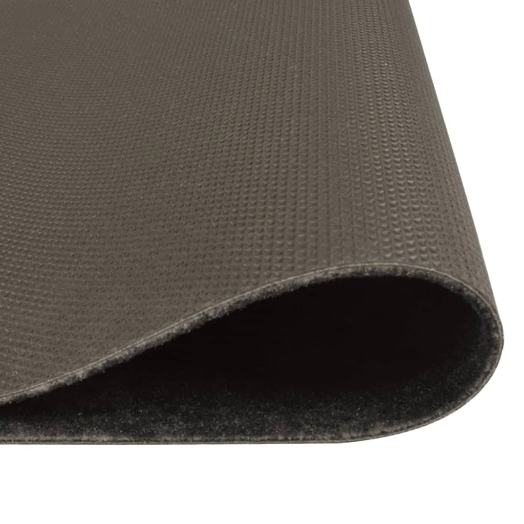 Kitchen Rug Washable Cooking Black 60x180 cm Velvet