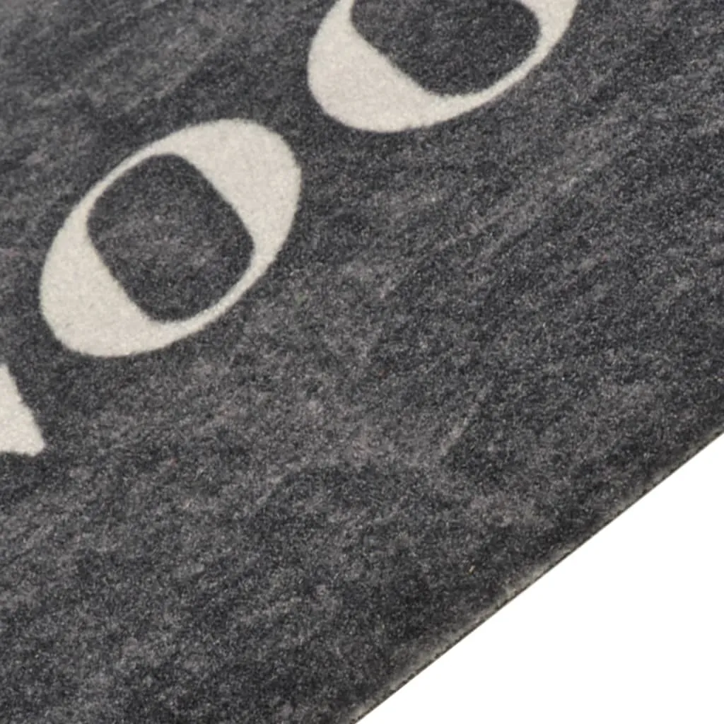 Kitchen Rug Washable Cooking Black 60x180 cm Velvet