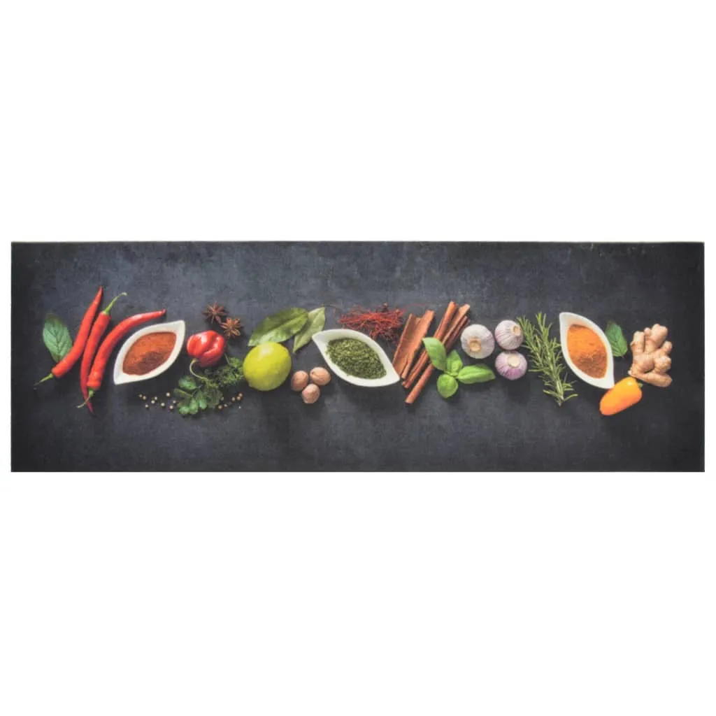 Kitchen Rug Washable Spices 60x180 cm Velvet