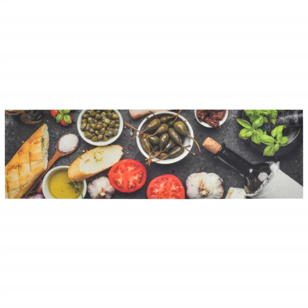 Kitchen Rug Washable Wine & Dinner 45x150 cm Velvet