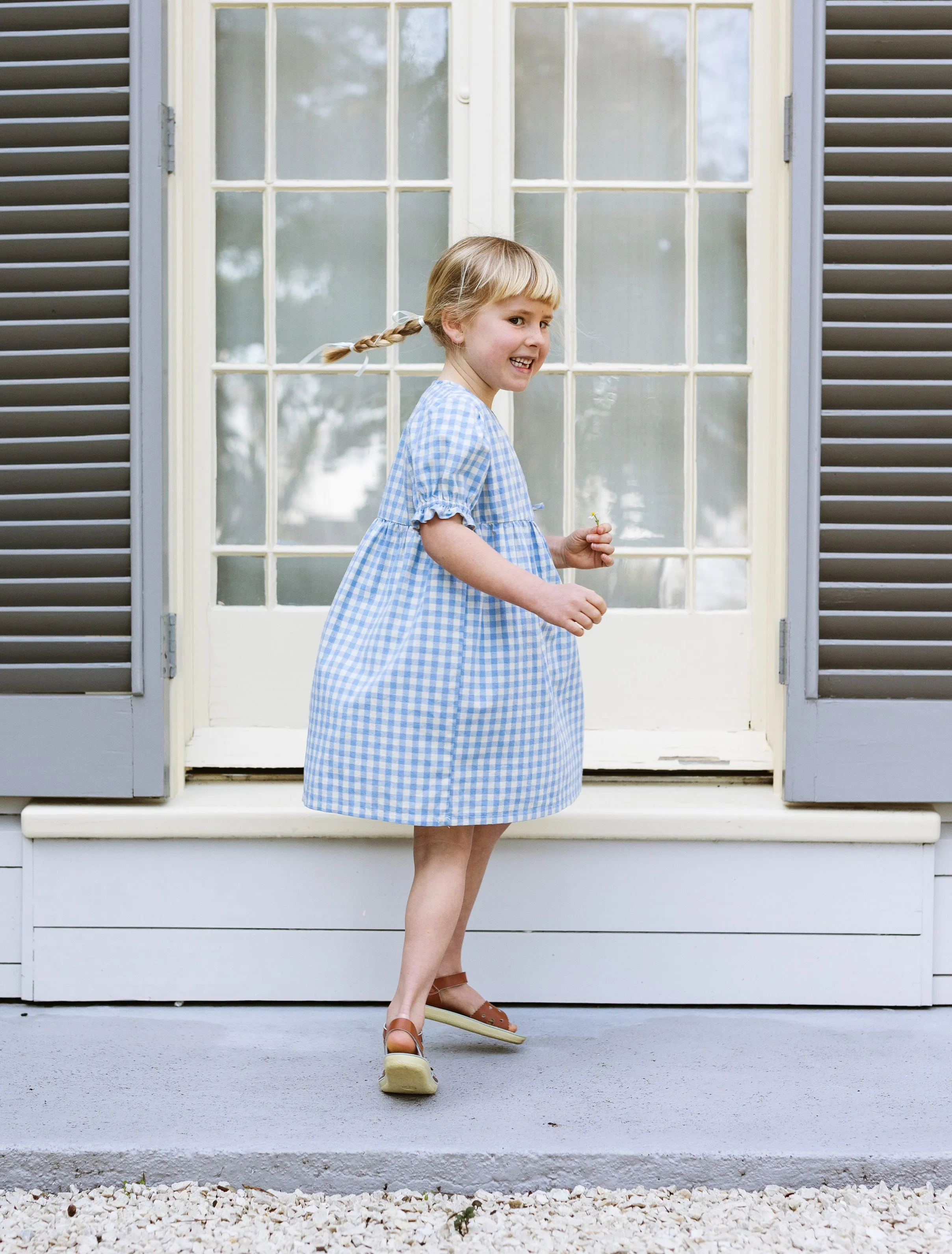 Matilde Dress in Bluebell Check