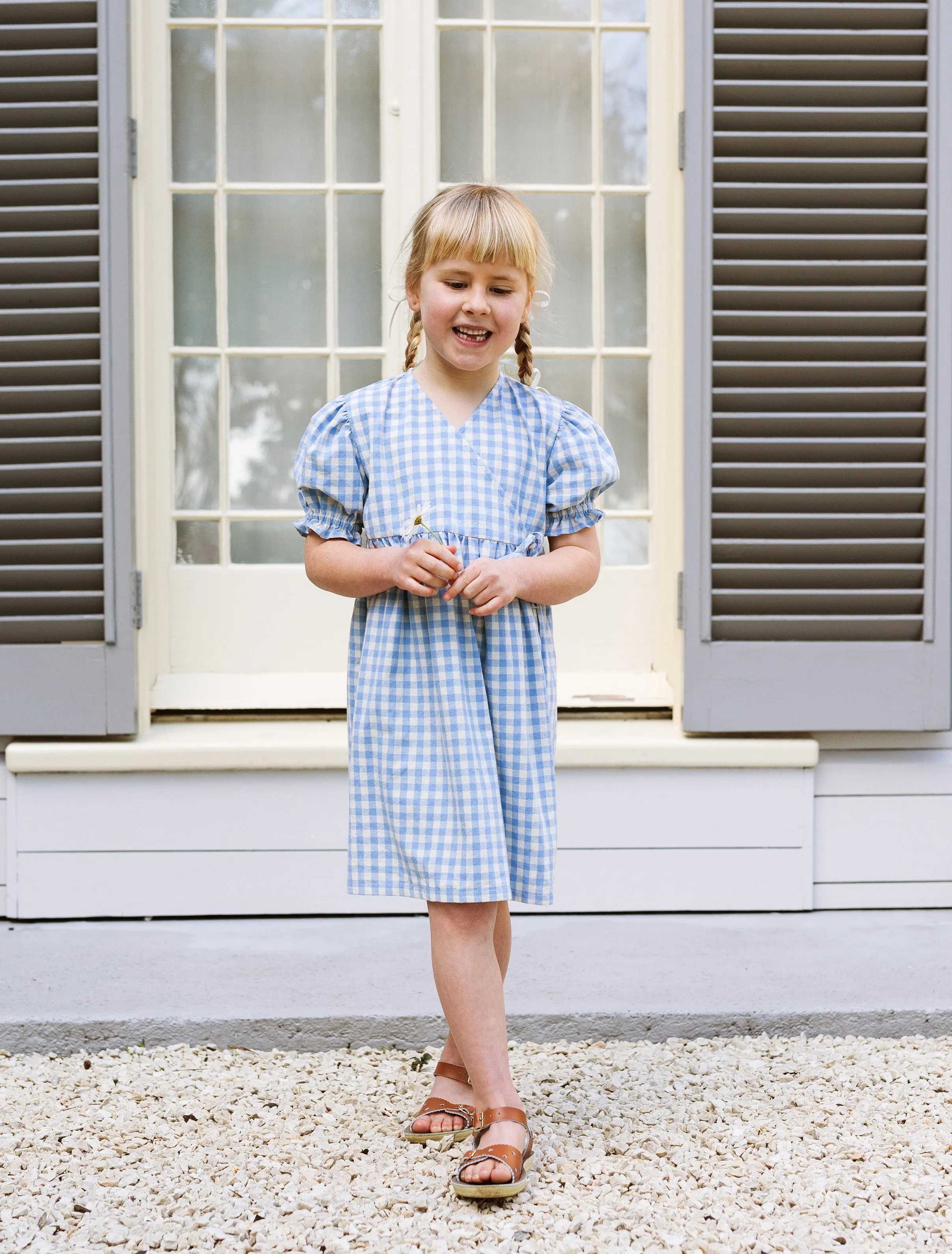 Matilde Dress in Bluebell Check