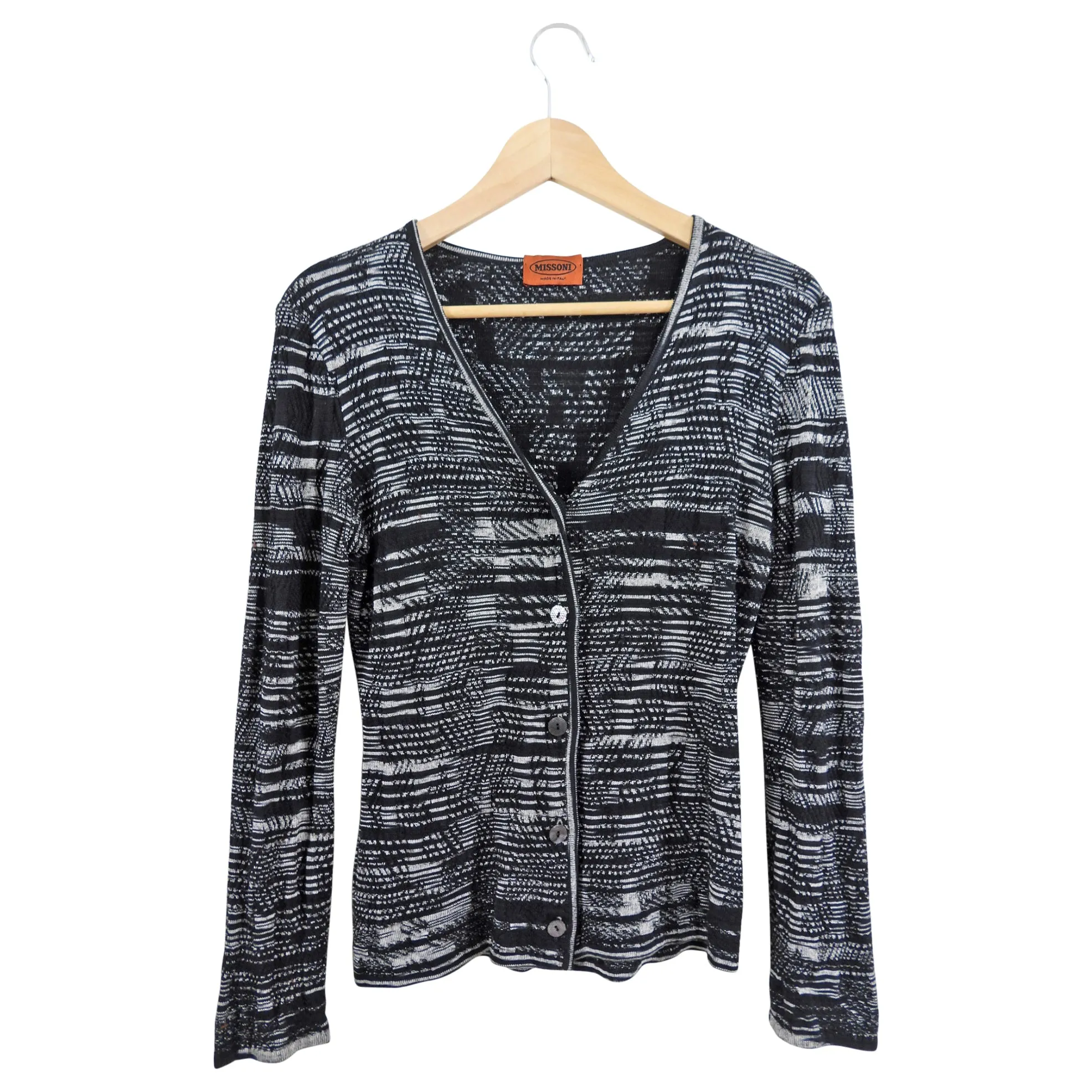 Missoni Black and Grey Knit Cardigan - 2/4