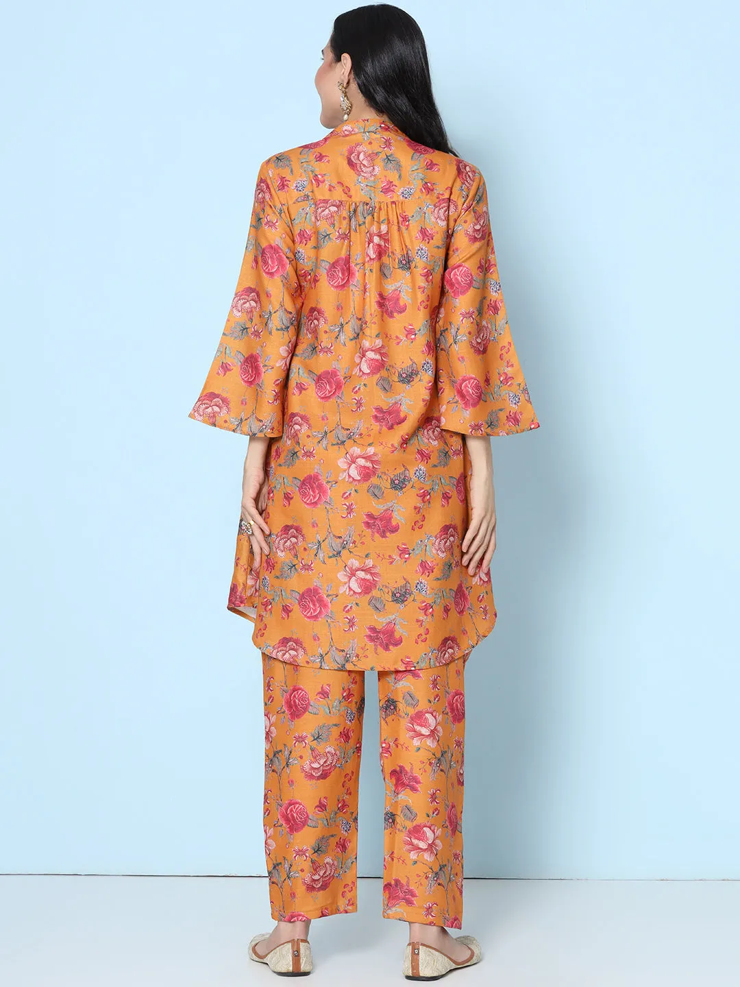Mustard Floral Printed Co-ords Set