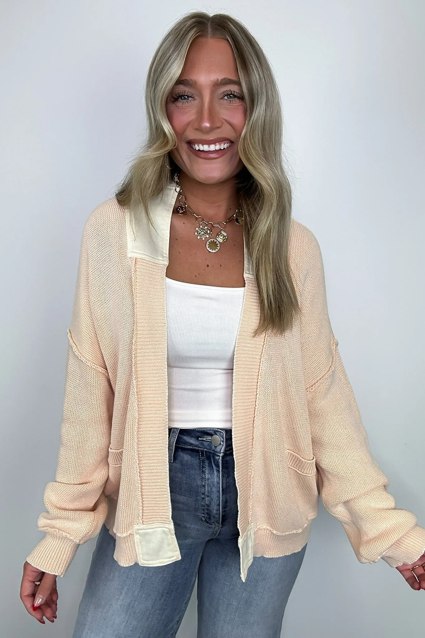 Opal Vintage Wash Patch Pocket Cardigan - FINAL SALE