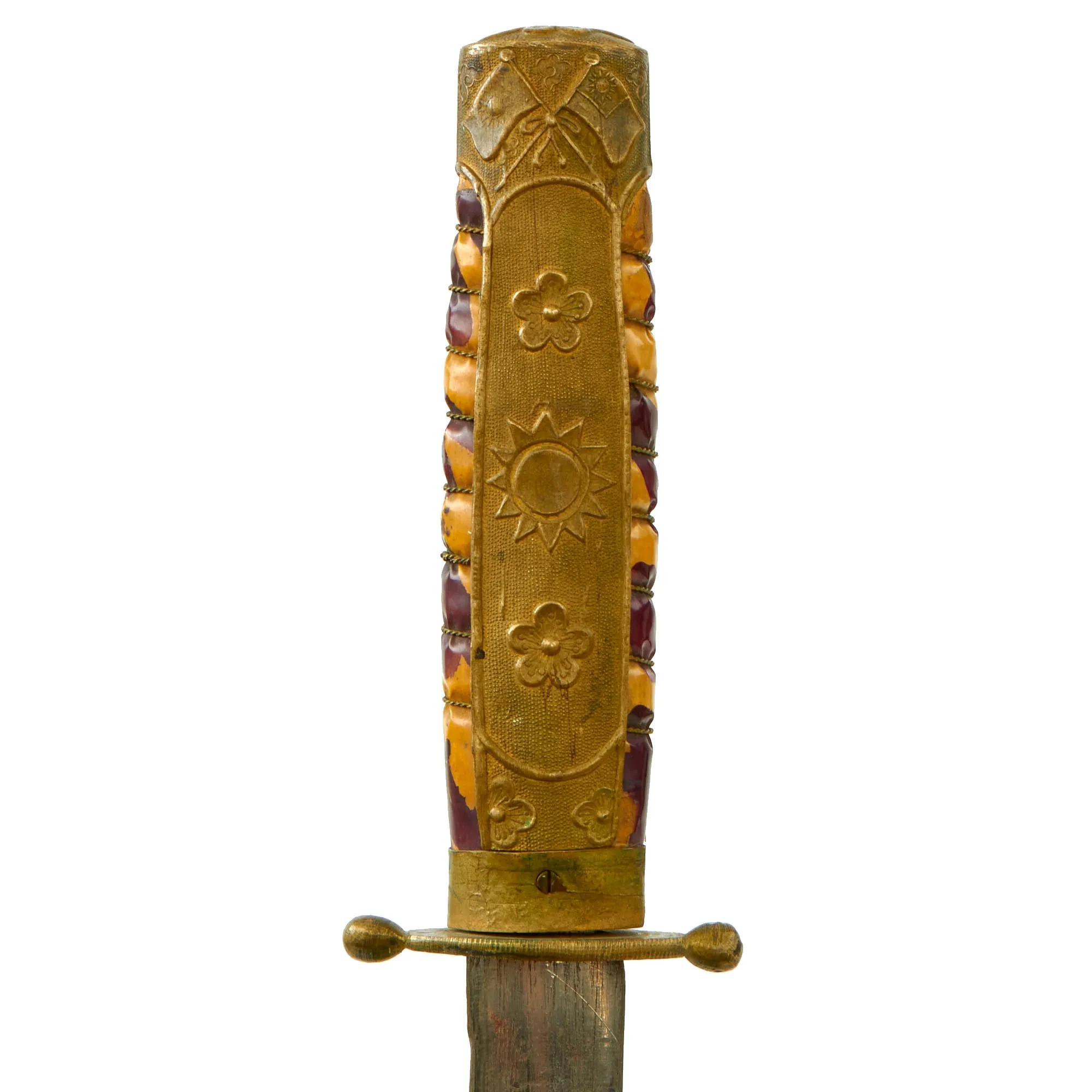Original WWII Chinese National Revolutionary Army Officer Dagger with Scabbard & Hanger Brought Back By USN Y3c Bob Seik - Kuomintang