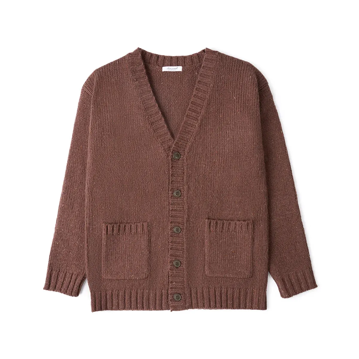 Oversize Vintage Cardigan Men Warm Wool Blend V-neck Knitted Sweater