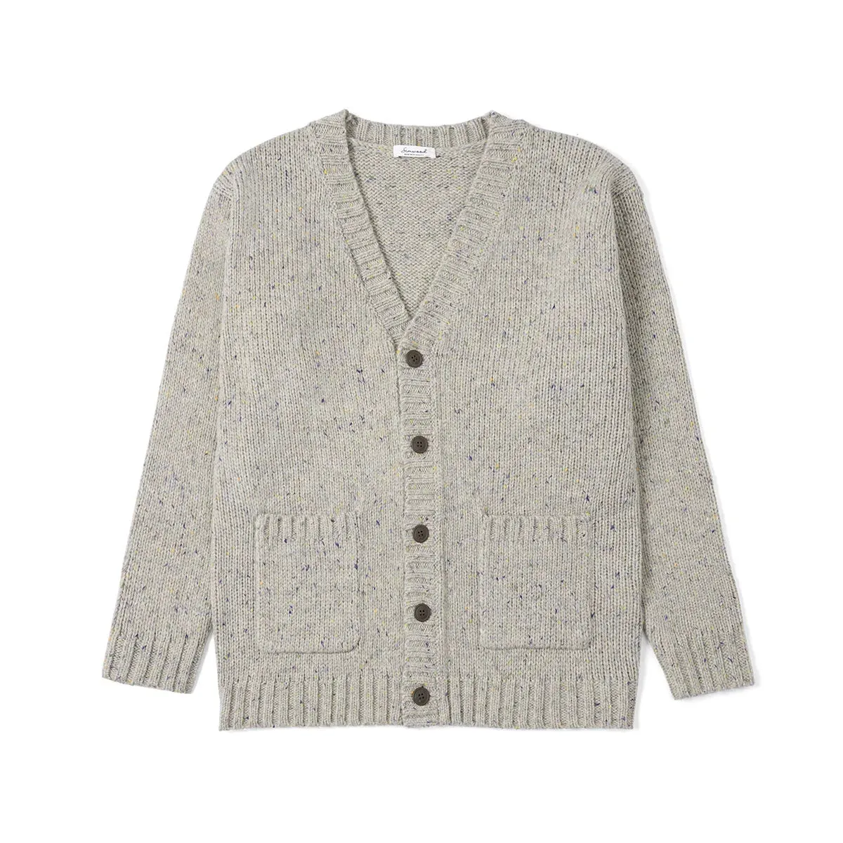 Oversize Vintage Cardigan Men Warm Wool Blend V-neck Knitted Sweater