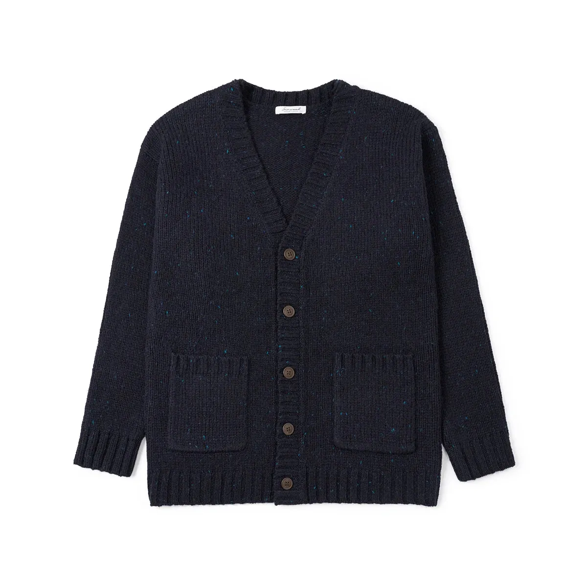 Oversize Vintage Cardigan Men Warm Wool Blend V-neck Knitted Sweater