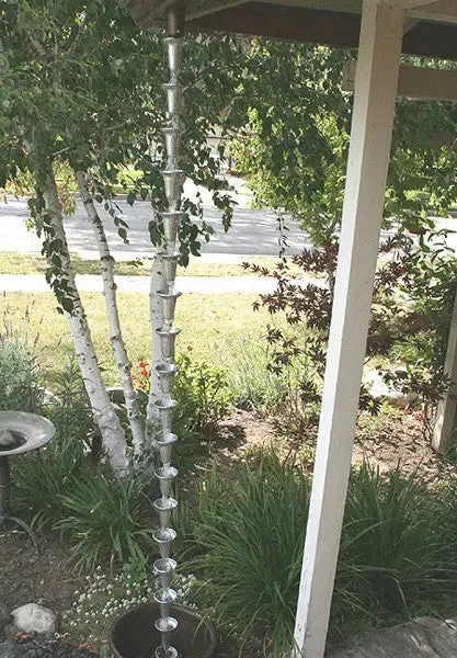 Rain Chain Flared Cups - Aluminum