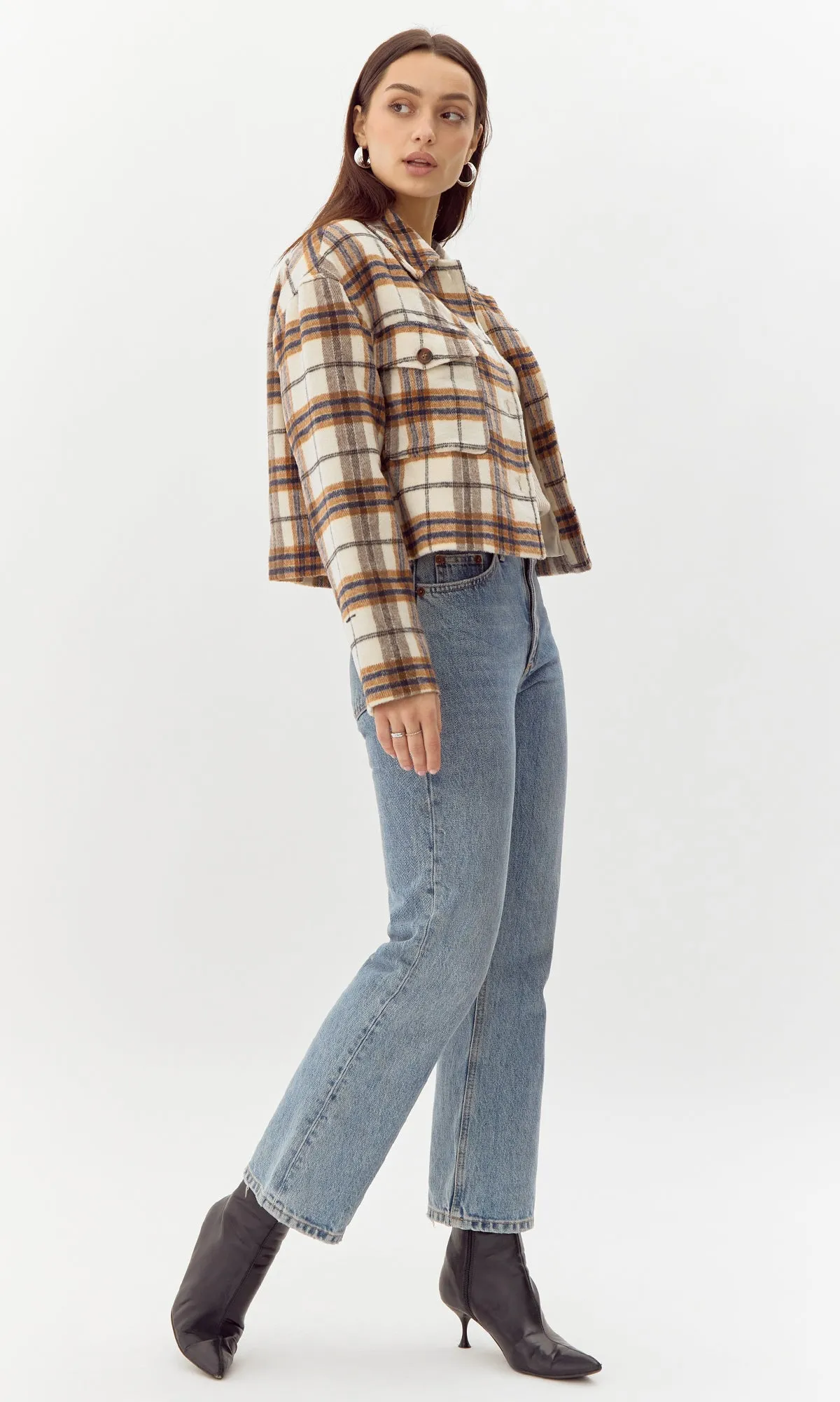 Roula Plaid Short Shacket