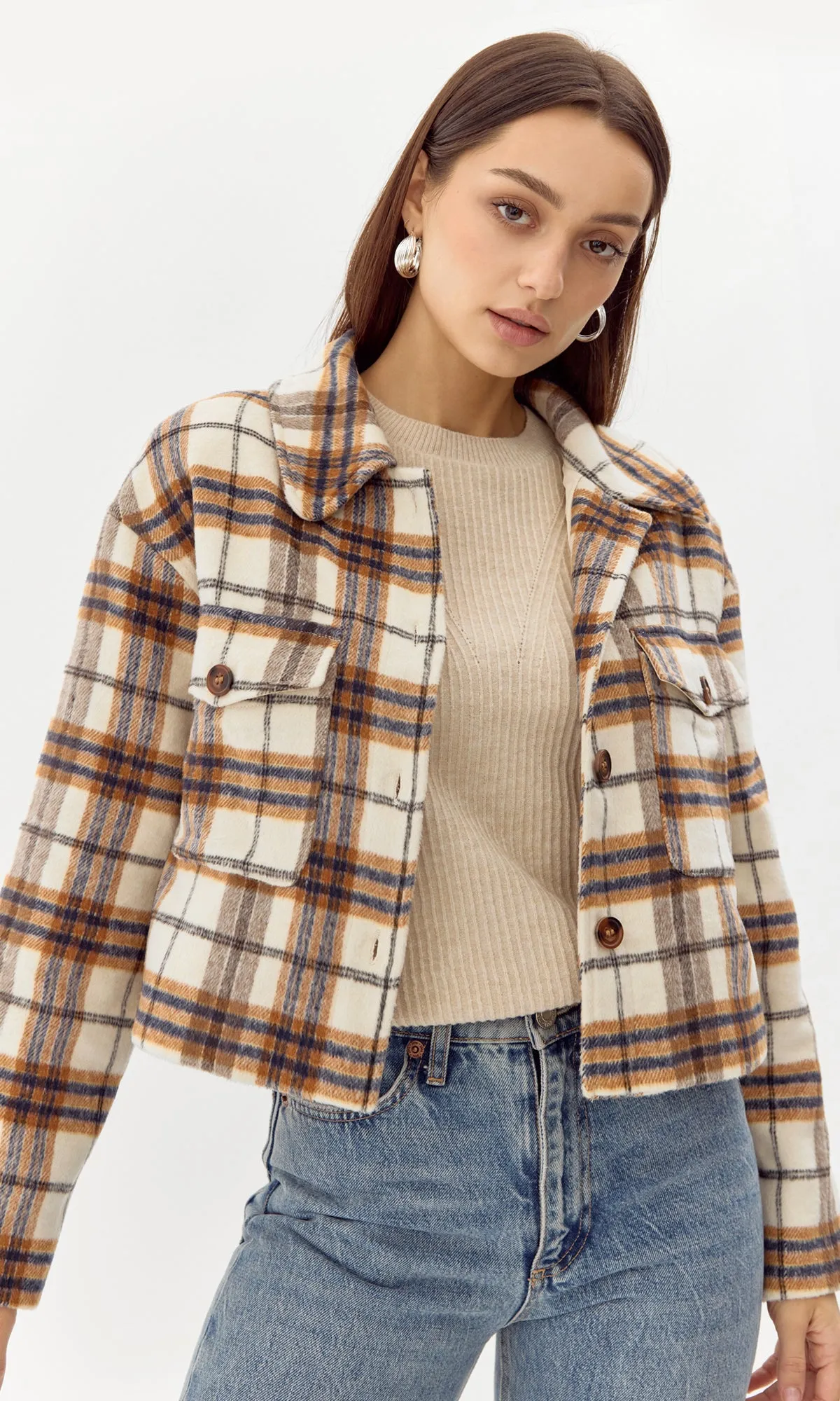 Roula Plaid Short Shacket