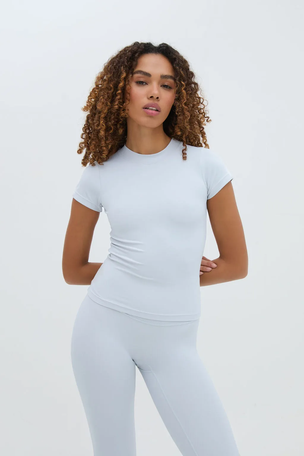 SECOND SKIN TEE - ICE BLUE