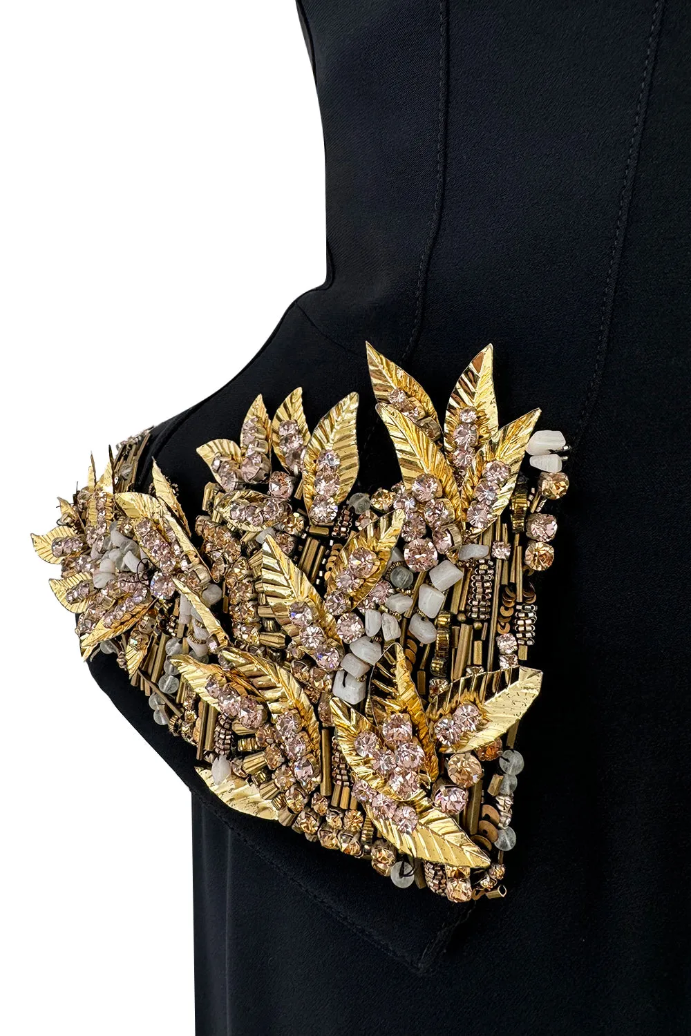 Spectacular Spring 2014 Alexander McQueen by Sarah Burton Strapless Crystal Detailed Peplum Dress