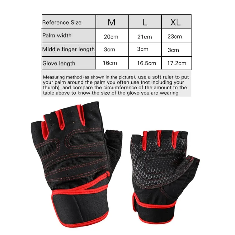 ST-2120 Gym Exercise Equipment Anti-Slip Gloves, Size: S(Black)