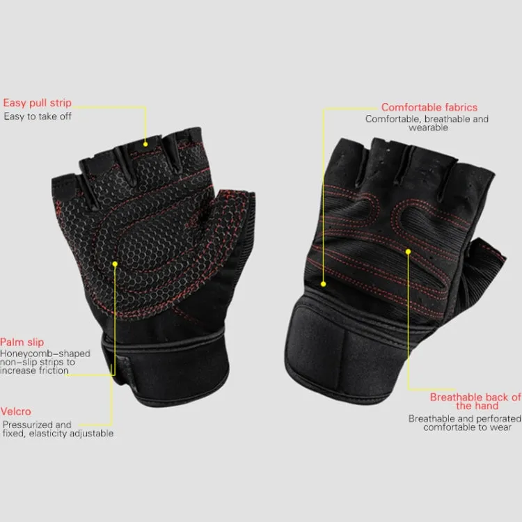 ST-2120 Gym Exercise Equipment Anti-Slip Gloves, Size: S(Black)
