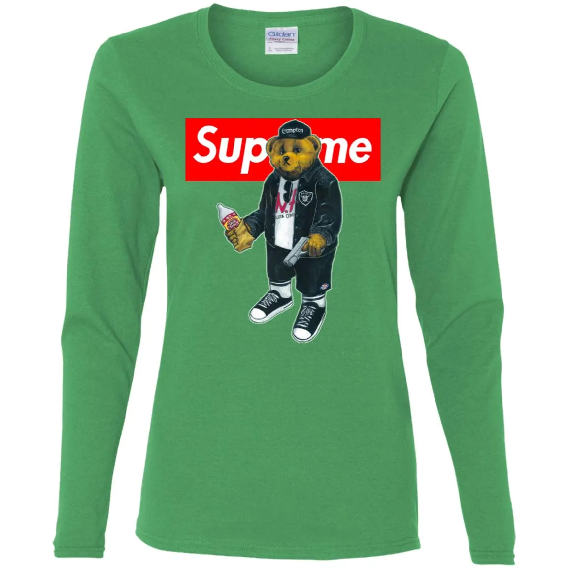 Supreme Bear Guns T-shirt Women Long Sleeve Shirt
