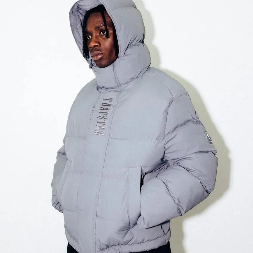 Trapstar Decoded Hooded Puffer Jacket 2.0 -  Grey