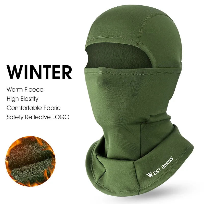 Winter Fleece Cycling Face Mask Bike Cap Windproof Men Women Sport Scarf Balaclava Ski Bicycle Motorcycle Running Neck Warmer