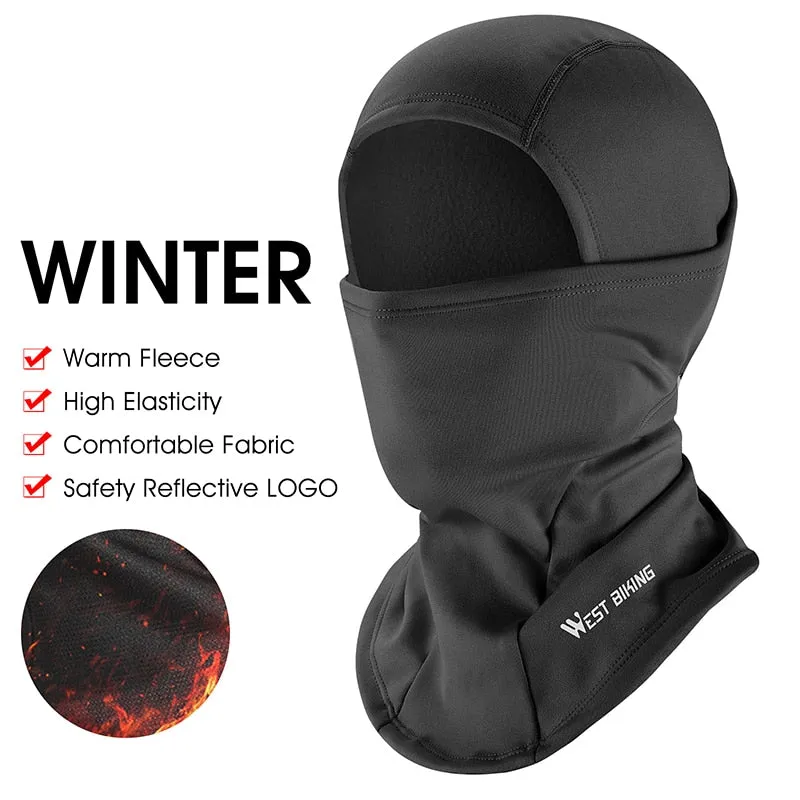 Winter Fleece Cycling Face Mask Bike Cap Windproof Men Women Sport Scarf Balaclava Ski Bicycle Motorcycle Running Neck Warmer