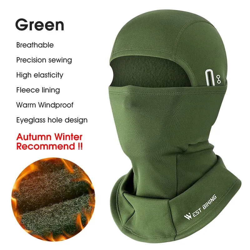 Winter Fleece Cycling Face Mask Bike Cap Windproof Men Women Sport Scarf Balaclava Ski Bicycle Motorcycle Running Neck Warmer