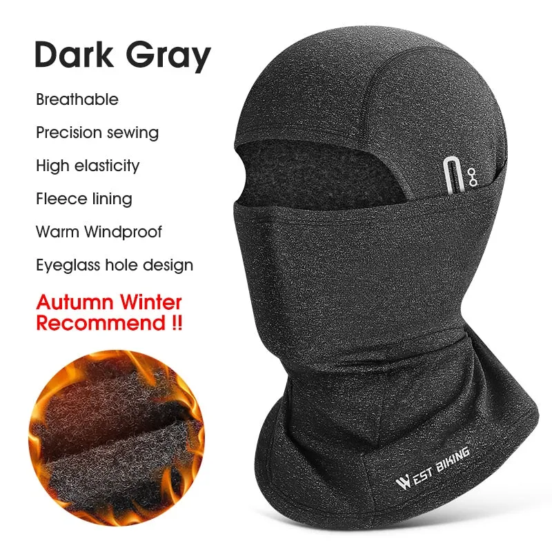 Winter Fleece Cycling Face Mask Bike Cap Windproof Men Women Sport Scarf Balaclava Ski Bicycle Motorcycle Running Neck Warmer