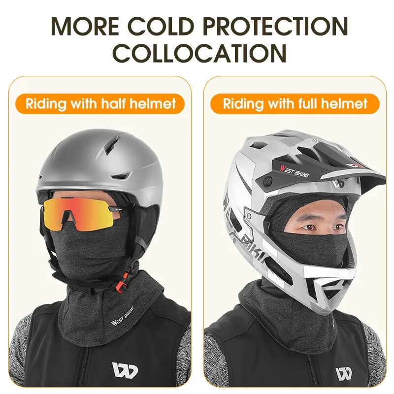 Winter Fleece Cycling Face Mask Bike Cap Windproof Men Women Sport Scarf Balaclava Ski Bicycle Motorcycle Running Neck Warmer