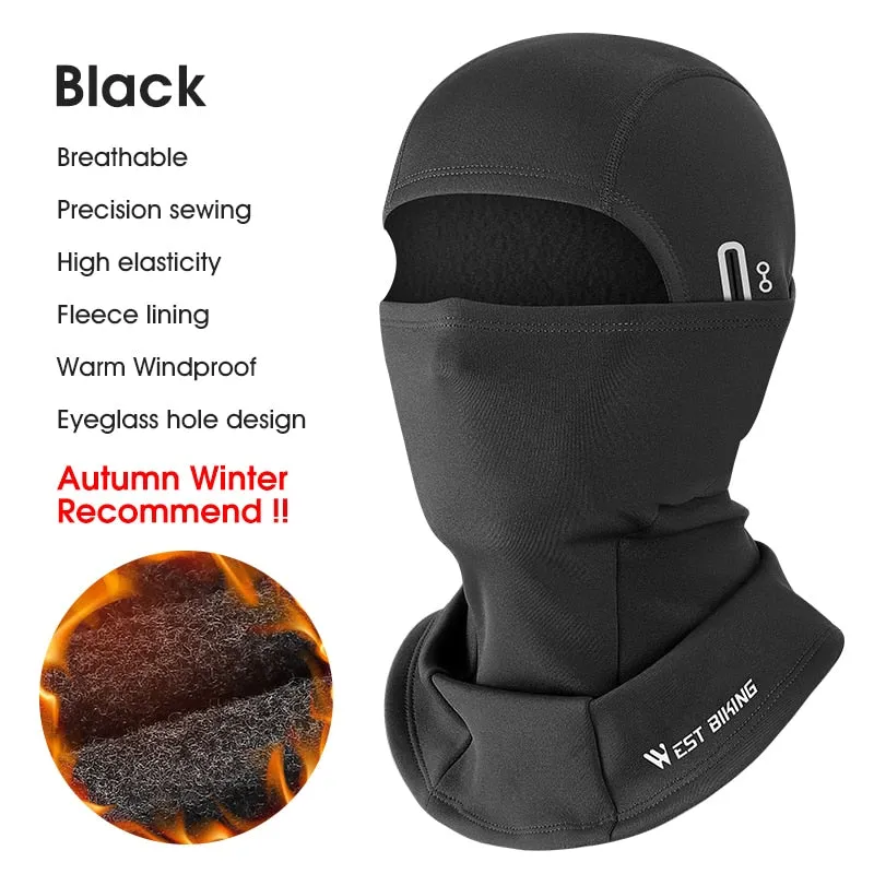 Winter Fleece Cycling Face Mask Bike Cap Windproof Men Women Sport Scarf Balaclava Ski Bicycle Motorcycle Running Neck Warmer