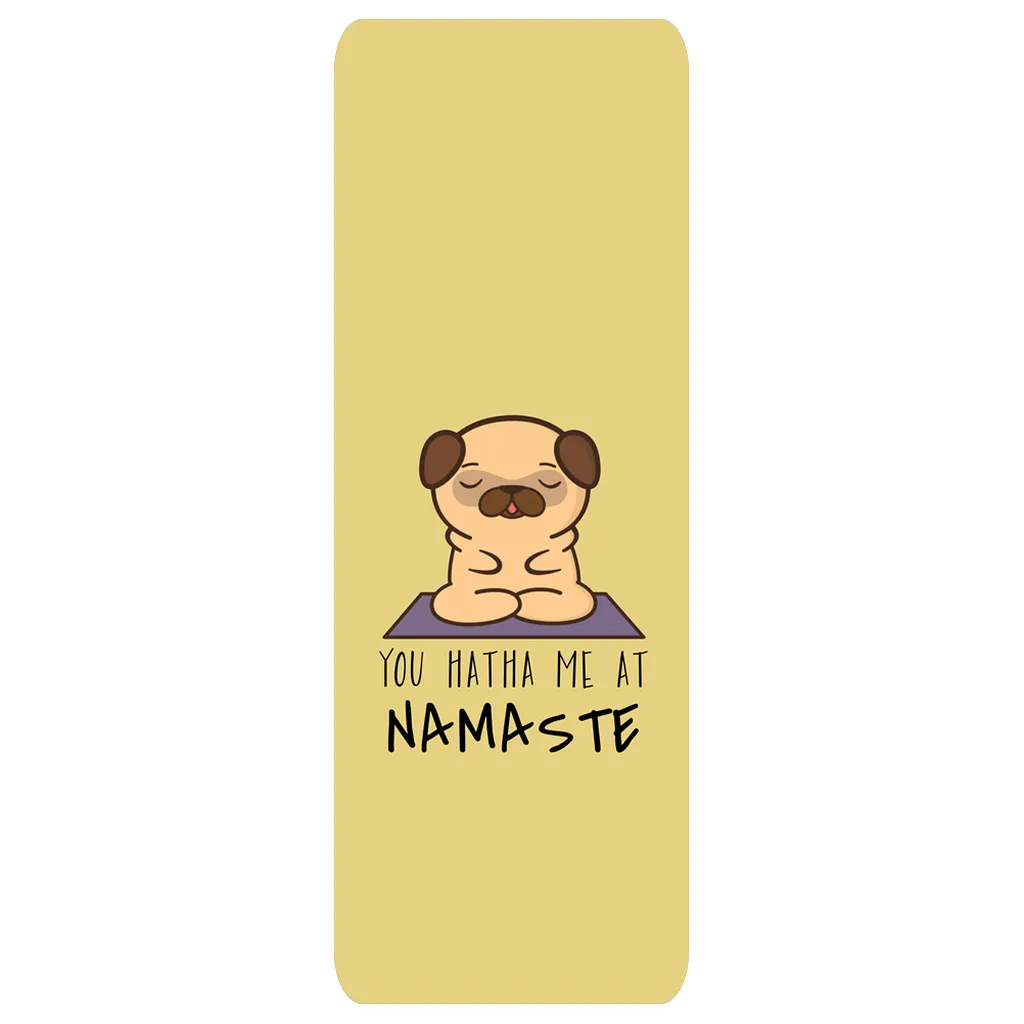 Yellow Hatha Namaste | Yogatation original v2 yoga mat